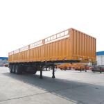 CIMC Side Grid Door 60T Flatbed Stake 3 Axle Semi Trailer