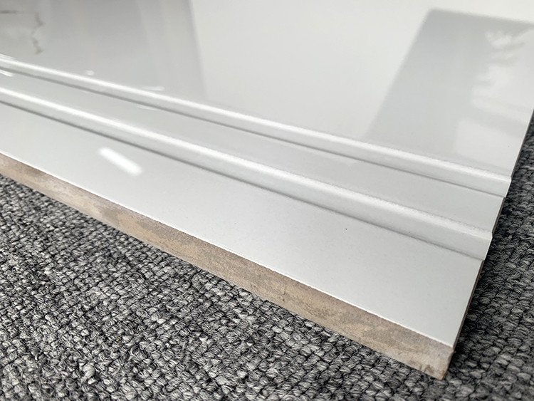 Carrara White Ceramic Stairs Floor Step Tiles Acid Resistant