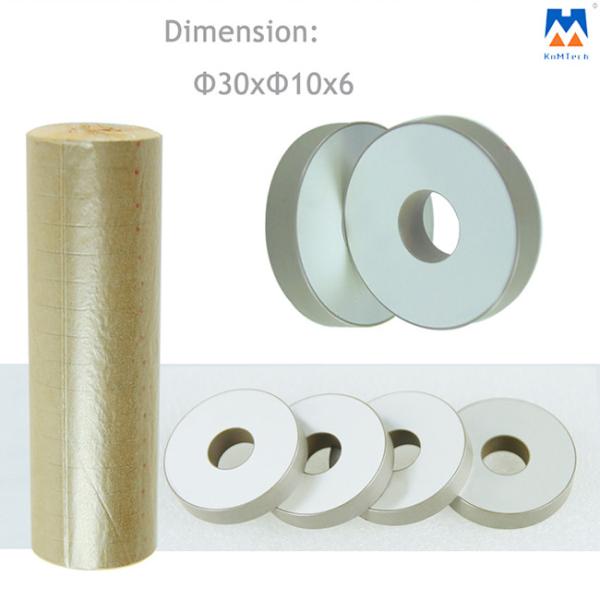 Buy cheap PZT8 Piezoelectric Ceramic Rings 30X10X6mm For Ultrasonic Transducer from wholesalers