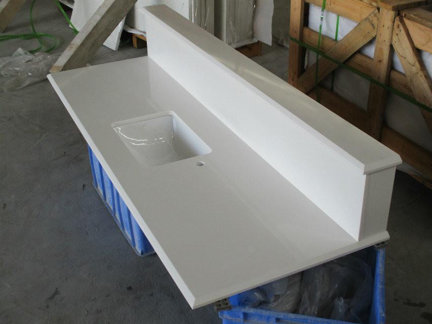 Quartz Stone Solid Surface Quartz Bathroom Vanity Tops Thickness 1.2cm 2cm 3cm