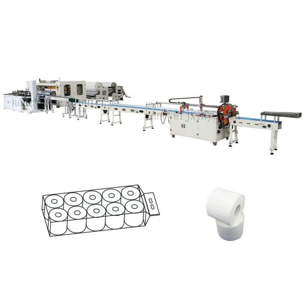 Buy cheap High Speed Automatic Tissue Paper Toilet Roll Making Machine 5-8bags/Minute from wholesalers