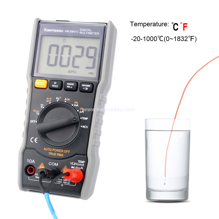Kaemeasu 01C LCD Display Avometer Digital Multimeter AC DC Voltage True RMS Testing