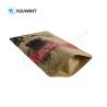 Buy cheap Coffee Packaging Block Bottom Brown Kraft Paper Bags With Zipper Tear Notch from wholesalers
