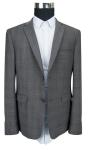 Gentleman Gray Slim Fit Blazer / Business Blazer Anti Shrink Breathable
