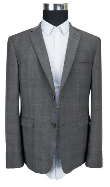 Buy cheap Gentleman Gray Slim Fit Blazer / Business Blazer Anti Shrink Breathable from wholesalers