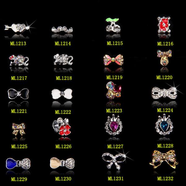 Hot NEW Wholesale Alloy Jewelry 3D Nail Art Jewelry Nail rhinestones Sticker