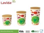 Multipurpose Bamboo Fiber Round Storage Boxes Non - Toxic Tasteless Phthalate