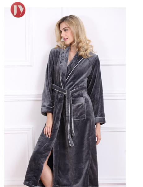 Buy cheap Soft Plush Long Fleece Bathrobe , Warm Thick Kimono Robes For Womens 330 Gsm Home from wholesalers
