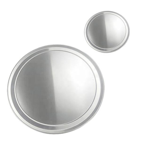 Buy cheap 18 gauge 18 inch round aluminum pizza dish pizza platter pizza plate with wide rim from wholesalers