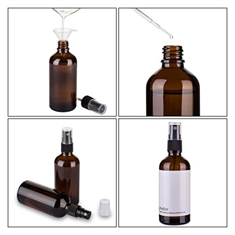 30ml 50ml 100ml Amber Glass Spray Bottles for Essential Oils Mist Spray Bottle