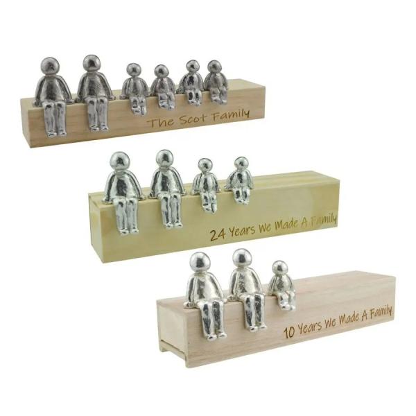 Buy cheap Personalised - Our Little Family | wooden Family Anniversary Gift - Choose Your Own Family Combination from wholesalers