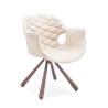 Buy cheap SH 45cm Metal Wood Dining Chair Colorful Upholstered PU Soft Seat from wholesalers