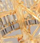 LED Spiral Luxury Crystal Golden Big Chandelier Duplex Building european crystal