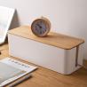 Buy cheap Plastic White Bamboo Style Cable Management Box Multifunction from wholesalers