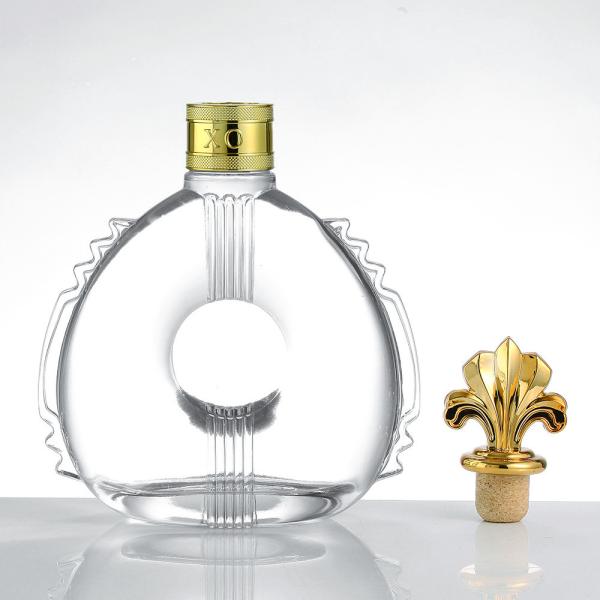 Buy cheap Glass Visa Bottle Sealing Type Cork 250ml 500ml 700ml 750ml Vodka Brandy Mini Bottle from wholesalers