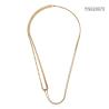 Buy cheap Unique 18k Gold Plated Jewelry Nice Simple Splicing Double Chain Necklace from wholesalers