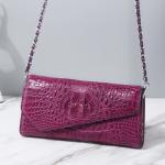 Authentic Crocodile Skin Women Envelop Purse Genuine Alligator Leather Lady