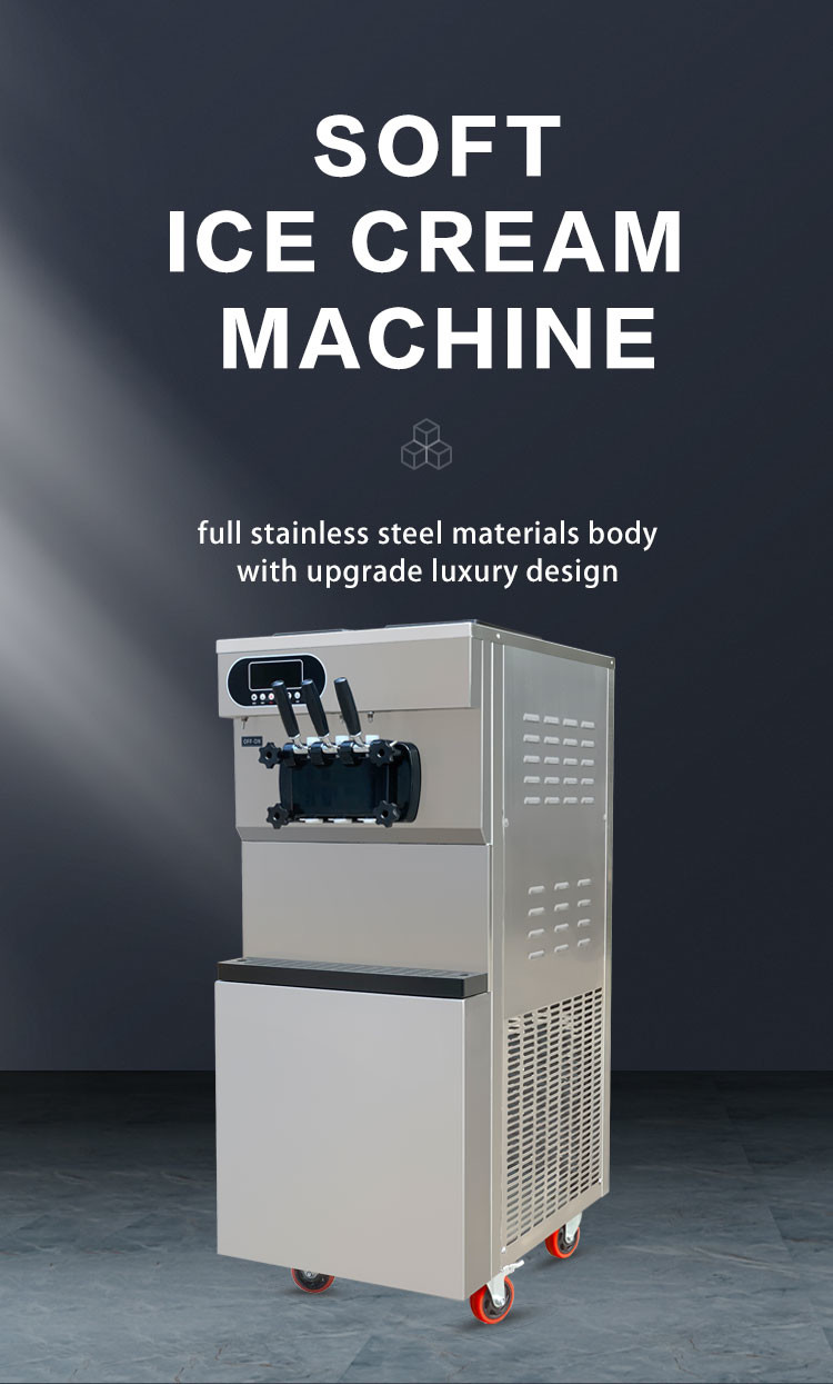 3 Flavor Commercial Ice Cream Machine 36-38l/H Commercial Gelato Maker Machine