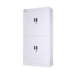White Metal Book Storage Cabinets Minimalist Iron KD Structure