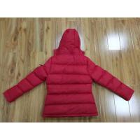 Buy cheap Red Ladies Hooded Padded Jackets Womens Mid Length Puffer Coat With Hood product