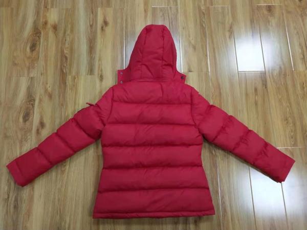 Buy cheap Red Ladies Hooded Padded Jackets Womens Mid Length Puffer Coat With Hood from wholesalers