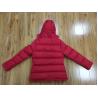 Buy cheap Red Quilted Jacket Womens Puffer Longline Coat Ladies Short Padded Jacket With Hood from wholesalers