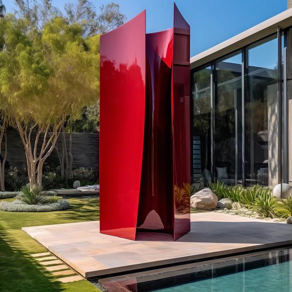Buy cheap Dynamic And Vibrant Stainless Steel Red Painted Metal Sculpture For Public Park Decoration from wholesalers