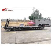 Buy cheap 60-100 Tons Goosneck Hydraulic Low Bed Trailer 4mm Checked Steel Platform product