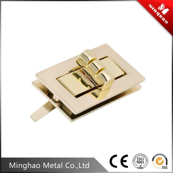 Buy cheap Promotion gold handbag square turn lock for bag fittings,43.8*24.18mm,light gold from wholesalers