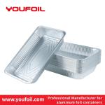 Wrinkle Wall Disposable Rectangular Aluminum Foil Container Lightweight