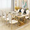 Buy cheap Contemporary Stainless Steel Marble Dining Table For Modern Homes from wholesalers