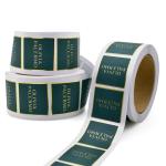 50MM Custom Waterproof Plastic Coated Stickers Labels For Cosmetics Plastic