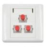 Buy cheap 3 Core Fiber Optic Faceplate , Fiber Optic Cable Junction Box With SC FC ST LC Adapter from wholesalers