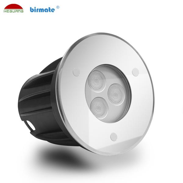 Buy cheap Mini 3W Led Ground Lights 316L Stainless Steel Tempered Glass Cover External Control from wholesalers
