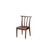 Buy cheap Stackable Cafeteria Antique Oak Dining Chairs With Leather Seat from wholesalers