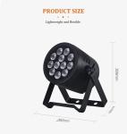 Aluminum Alloy RGBWA UV LED Flat Par 12x20W Lighting DJ Par Cans Dmx 512 Light