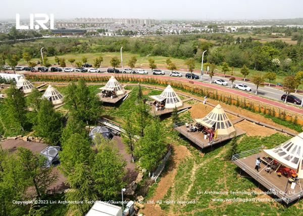 Buy cheap Canvas Luxury Glamping Tents Safari Wooden Pole Custom Camping Tipi Tents from wholesalers