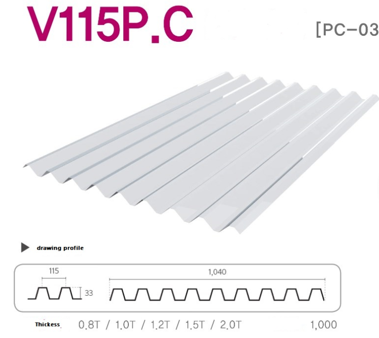 Drawing profile of V115