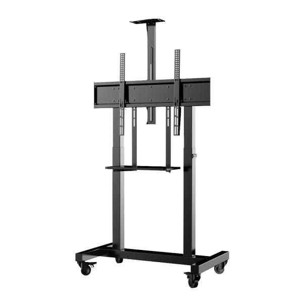 Quality TV Floor Stand Mobile Stand Height Adjustable TV Cart Mount for Interactive Smart Touch Screen Television for sale