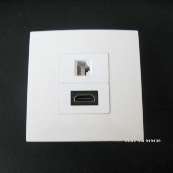 Buy cheap Perfect Quality HDMI+RJ45 Network Wall Socket 86x86 mm Standard Size Home Plug from wholesalers