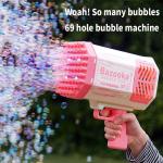 Plastic40 Holes Rocket Bazooka Bubble Gun Toys Rechargeable s Machine Outdoor