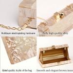 Women Acrylic Evening Clutch bag Glitter Marble Purse Handbag for Wedding