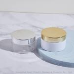 White Clear Cylinder 3.38OZ 100ml Plastic Cosmetic Jars