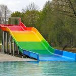 Length 28m Family Fun Water Slide Wide Water Slide Customizable