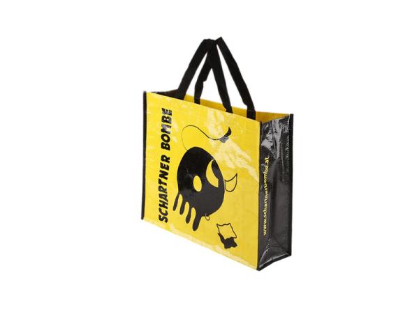 Buy cheap Reusable PP Woven Bags , Fabric Packaging Bags Yellow Black Polypropylene from wholesalers