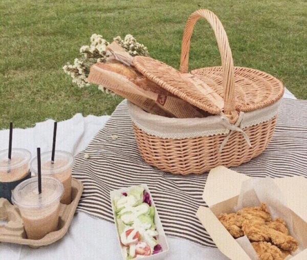 Handmade Natural Willow Wicker Picnic Basket Cheap Lunch Bags Hot sale products