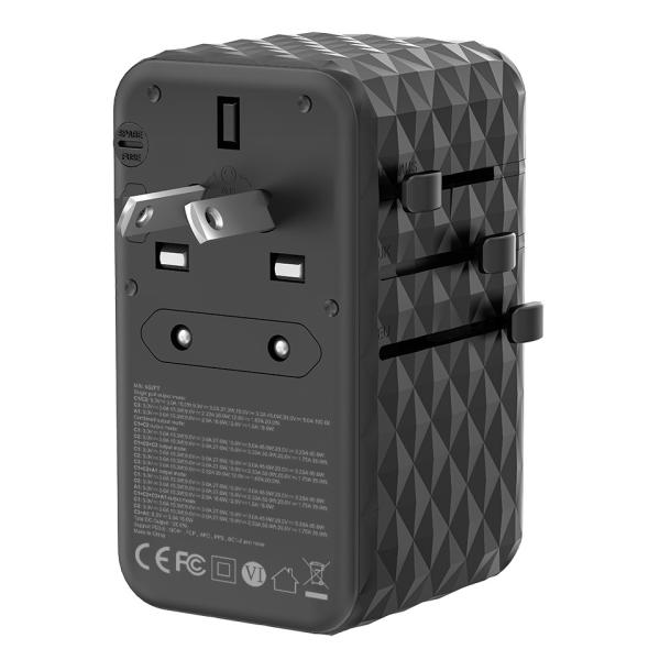 AC100V - 250V Worldwide Power Adapter 120W International USB A USB C Wall