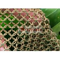 Buy cheap 1.0x8mm Ring Chainmail Curtain Brass Material Metal In Sound Stage product