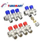 Brass Pex Ball Valve Manifold 2 - 12 Outlets Underfloor Heating Manifold