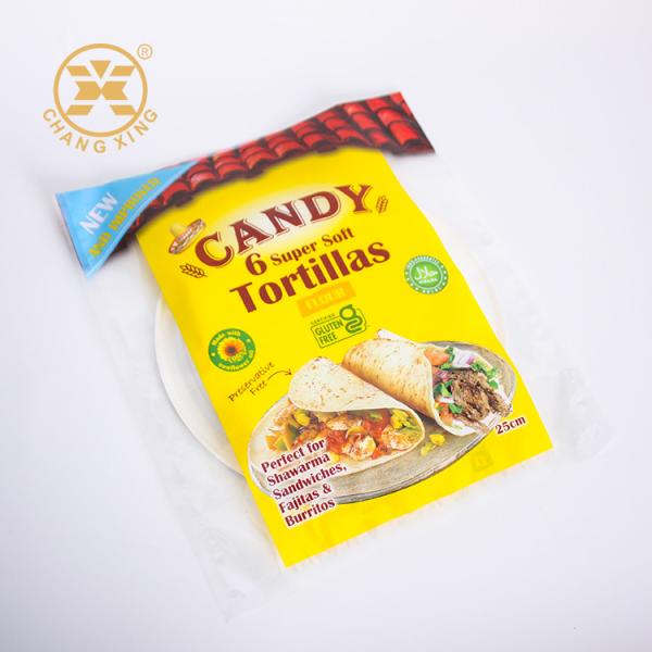 Buy cheap Heat Sealed Tortilla Wraps Packaging Food Safe Bread Bag Printed Logo from wholesalers